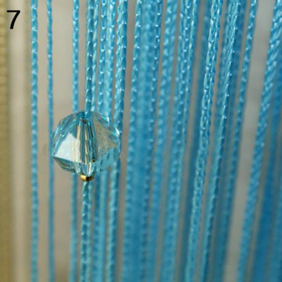 

1x2м Нитяная штора из бусин Панель Бахрома Перегородка Драпировка Комната Дверь Окно Декор небесно-голубой