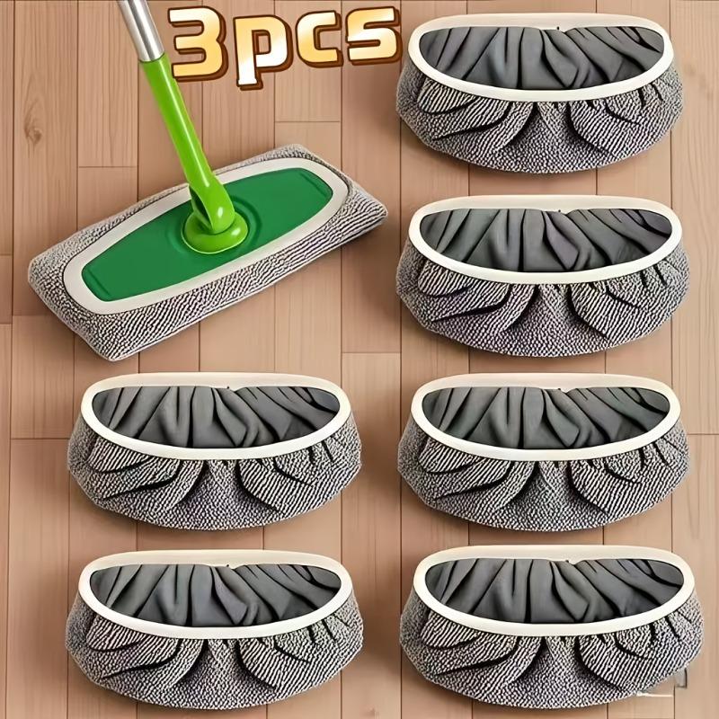 3Pcs reusable mop replacement pads, washable, durable and high absorbency. Suitable for dry and wet use at home, hotel, school and restaurant.