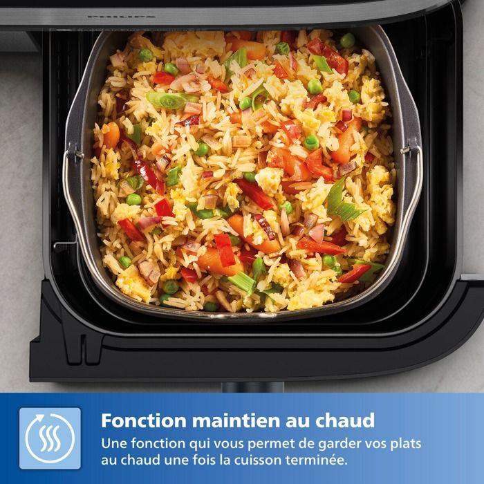 Friteuse à air - philips - na342/00 - 7.2 litres - 2000 watt - contrôle tactile noir et or