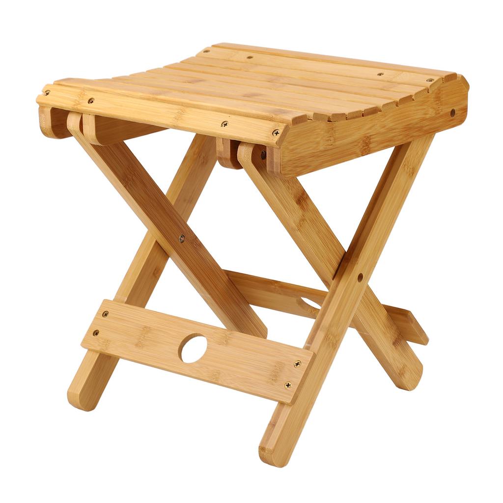 Folding Stool Bamboo Massage Shop Shaving Shower Footrest Home Portable Folding Seat
