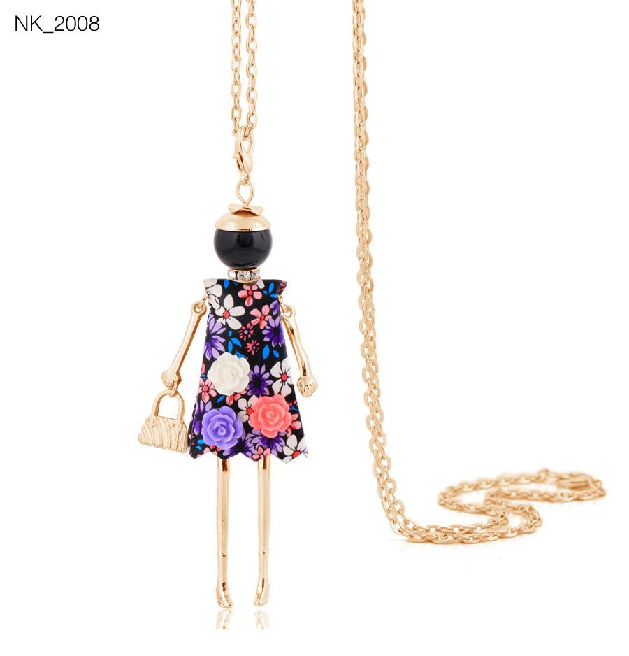 Cute Women Necklace Statement Lady Charm Long Trendy Necklace New Fashion Female Big Pendant Lovely Jewelry Gift
