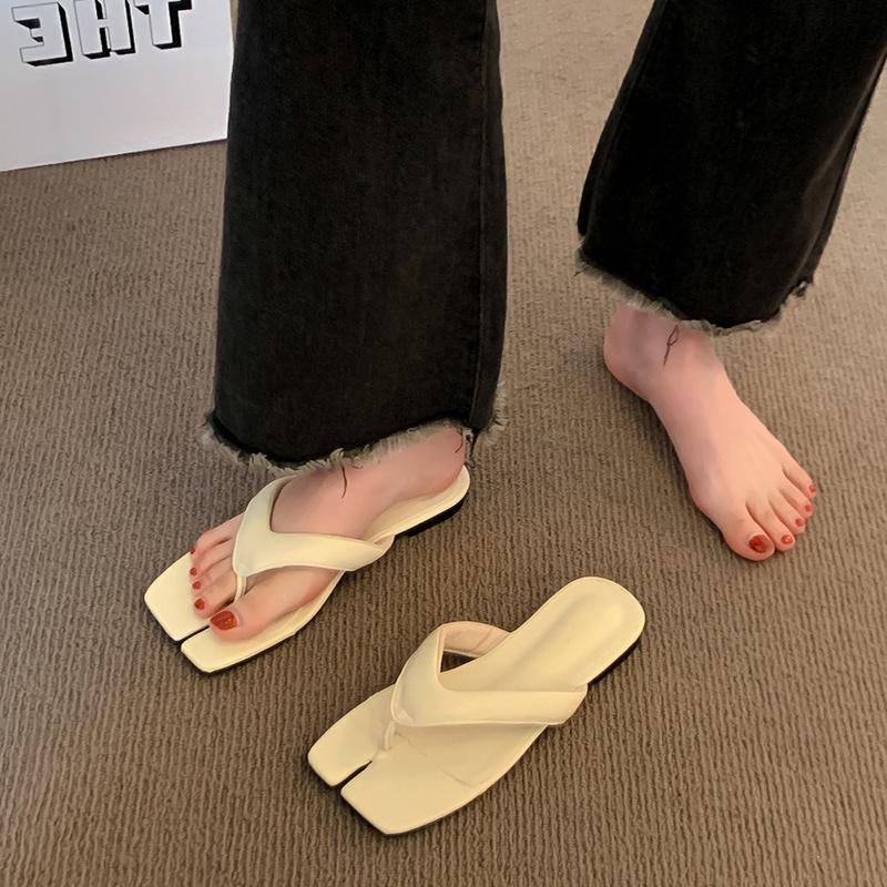 2025 Sommer Damen Zehensteg-Slipper Mode Flats Pantoletten Komfort Outdoor Strandurlaub Flip Flop