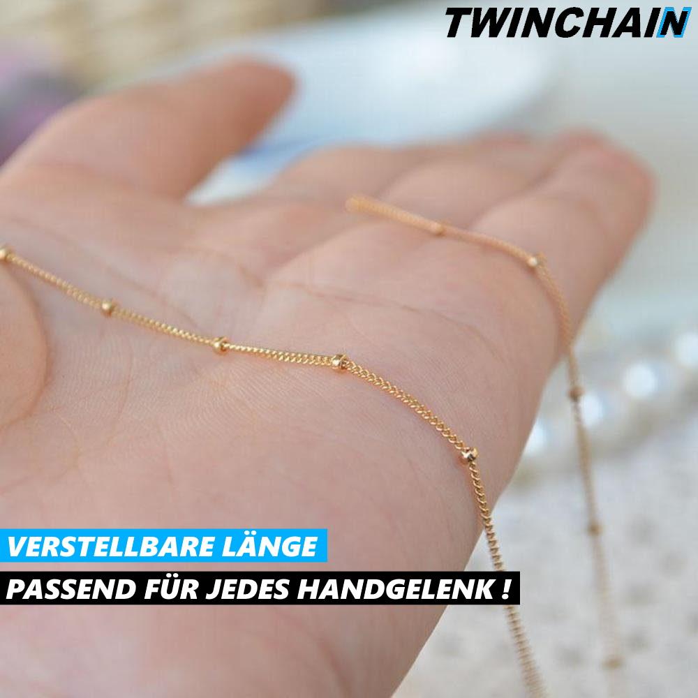 TWINCHAIN Double Bracelet Bracelet Double Jewelry Ball Gold