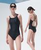Jeteseu Women'S Double Strap All-Black One-Piece Swimsuit L_9A0014