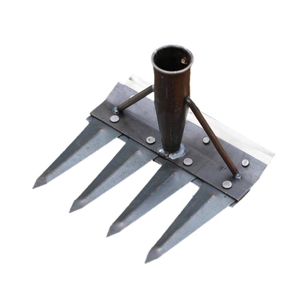 2/3/4/5/7 Teeth Heavy-Duty Steel Garden Hand Weeding Complete Detachable Agricultural Rake Tool N2O6