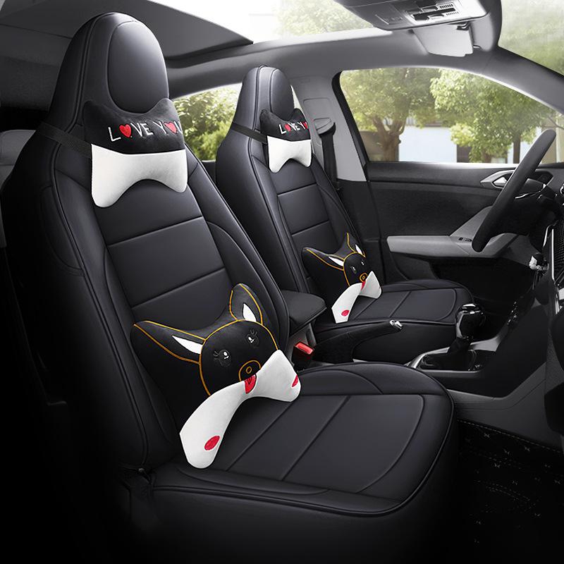 Volkswagen T-Cross All-Season Leather Seat Cushion - Full Surround, Five-Seat Fit.