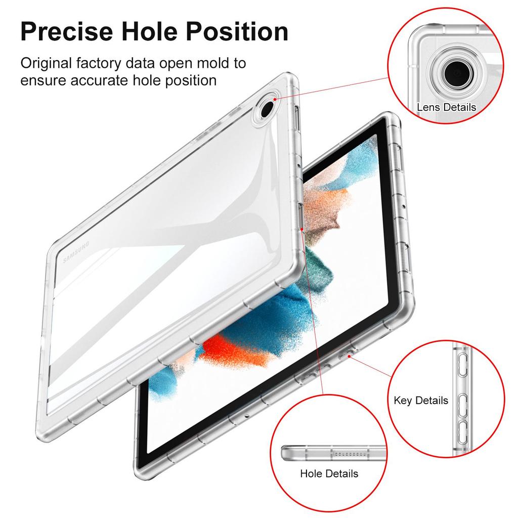 TPU miękkie etui na tył do Samsung Galaxy Tab A8 10.5X200 A7 T500 Lite t220 8.7 T290 2019 dla S8 X700 S7 T870 S6Lite 10.4 P610 P619 P613