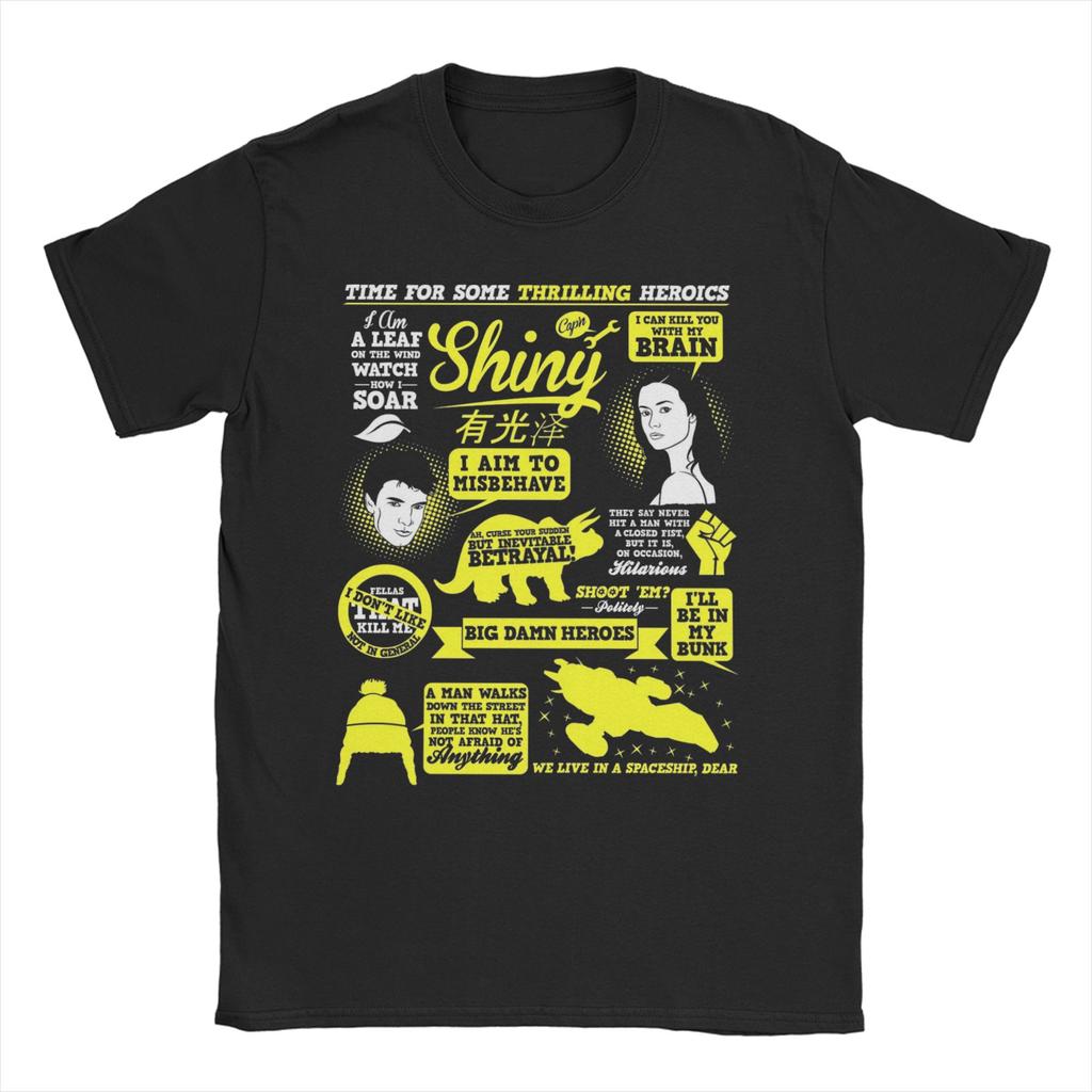 Shiny Firefly Serenity Tshirts Unisex Unisex Vintage Pure Cotton Tee Shirt Round Collar Short Sleeve T Shirts Gift Idea Clothes
