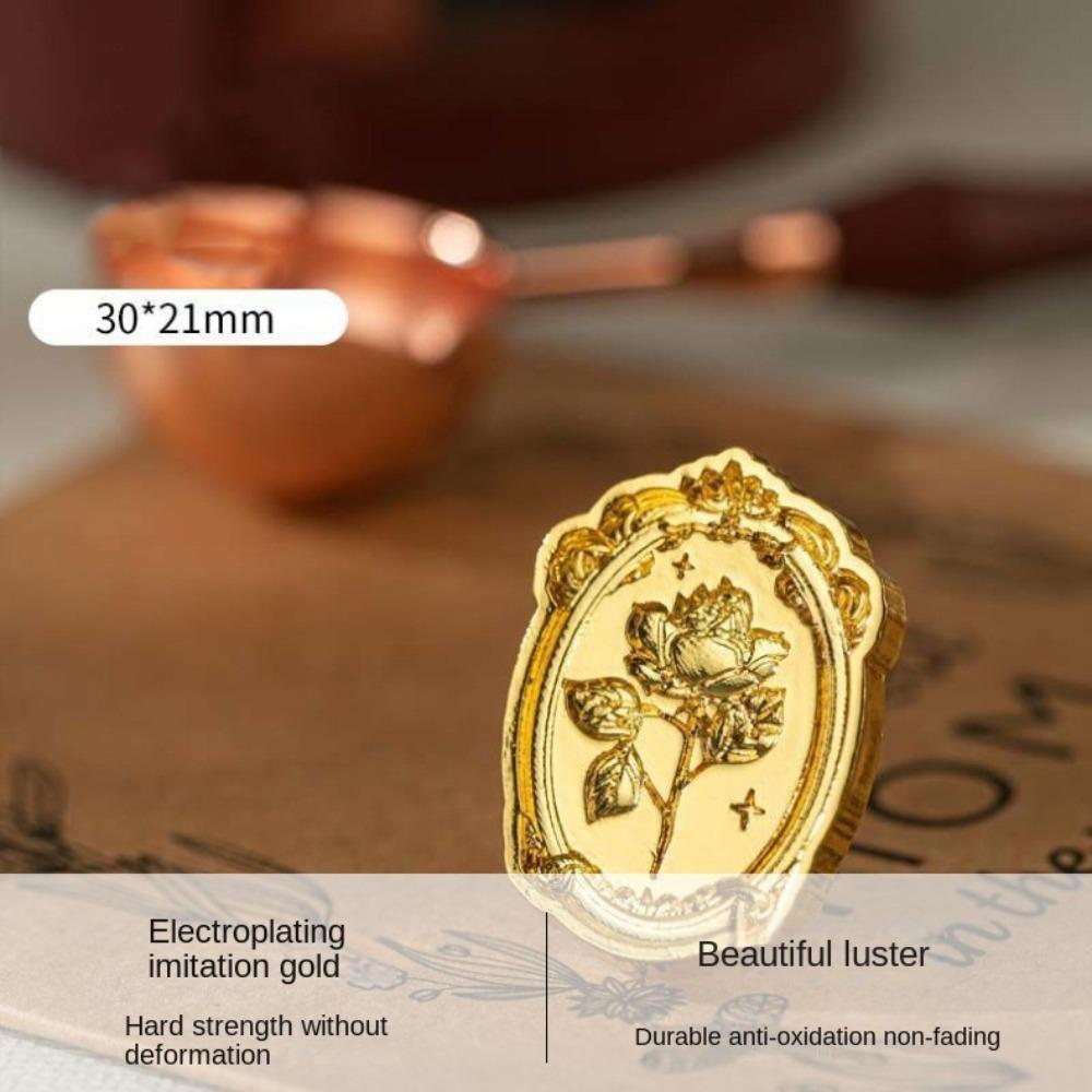 European-style Retro Sealing Wax Stamp Head Snowflake Wax Seal Stamp Polyshaped Head  Stamp