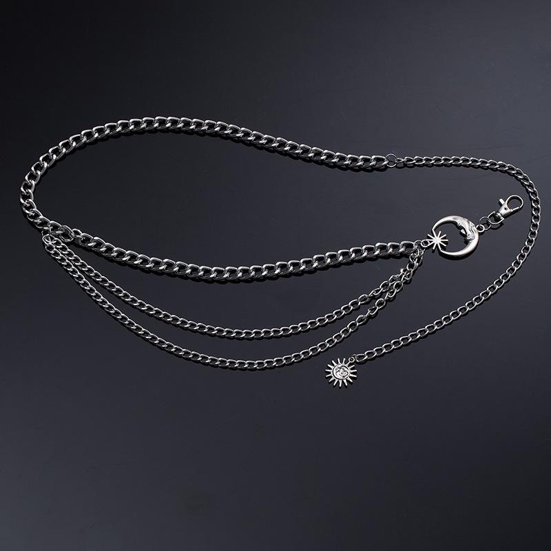 Adjustable Multi-Layer Sunflower Metal Waist Chain Ornament for Women