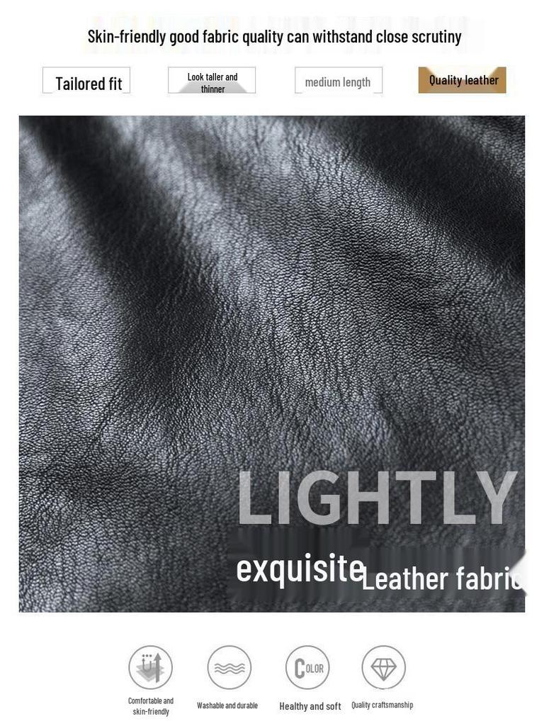 Plus Size Women's High-Waist Sheepskin Leather Shorts - Wide Leg Slimming Casual Hot Pants for Autumn/Winter 2025.