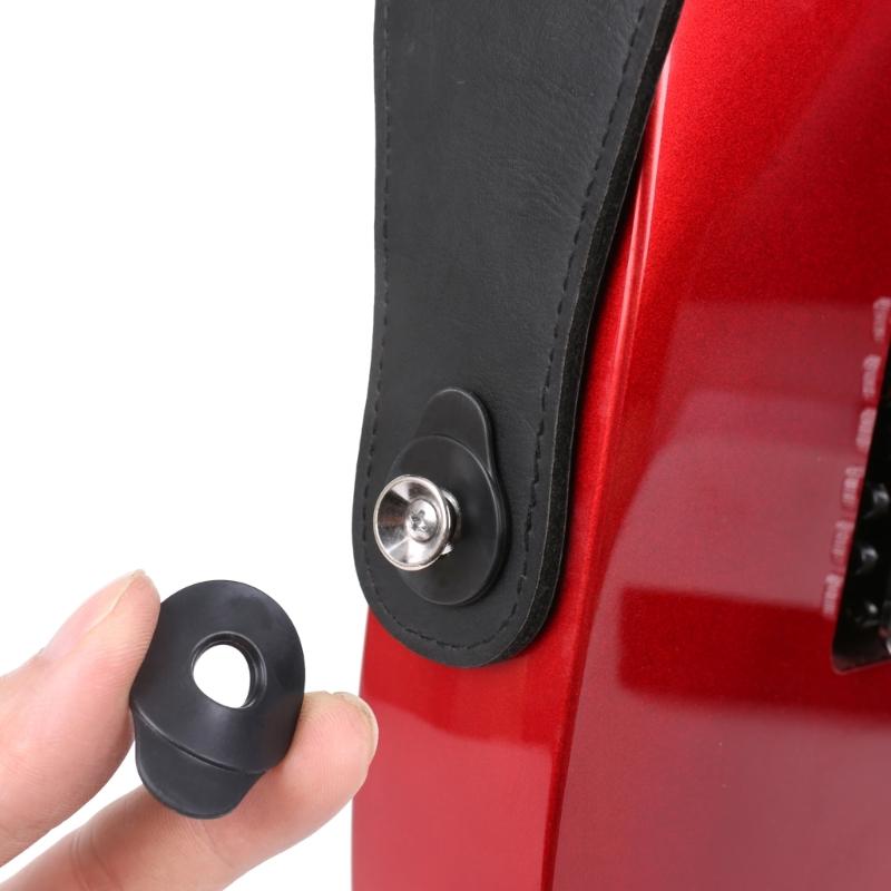 Easy Install Guitar Strap Lock Buckle with AntiSlip Rubber Construction Keep Strap in Place Ideal for Musician on Stage