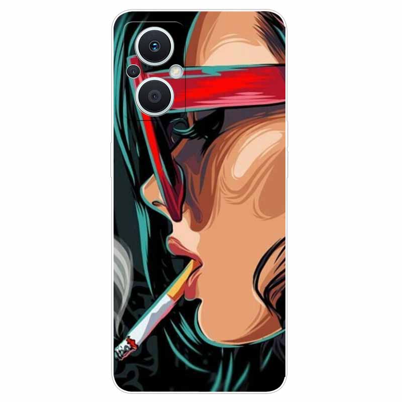 Soft Case for Reno8 Lite Cover Print TPU Silicone Clear Funda Cases for OPPO Reno 8 Lite 5G Case Reno8Lite Slim Landscape Cat