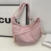 Travel Work Bolsa Corduroy Shoulder Bag Solid Color Women Crossbody Bag with Pockets Crescent Bag Everyday Sling Bags for School