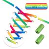 1 Pair No Tie Shoe Laces Round Metal Capsule Lock Elastic Shoelaces For Sneakers Easy To Put On And Off Lazy Shoes Lace Unisex