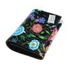 Gucci Flora floral pattern snap closure coated canvas card holder small women's black with multicolor