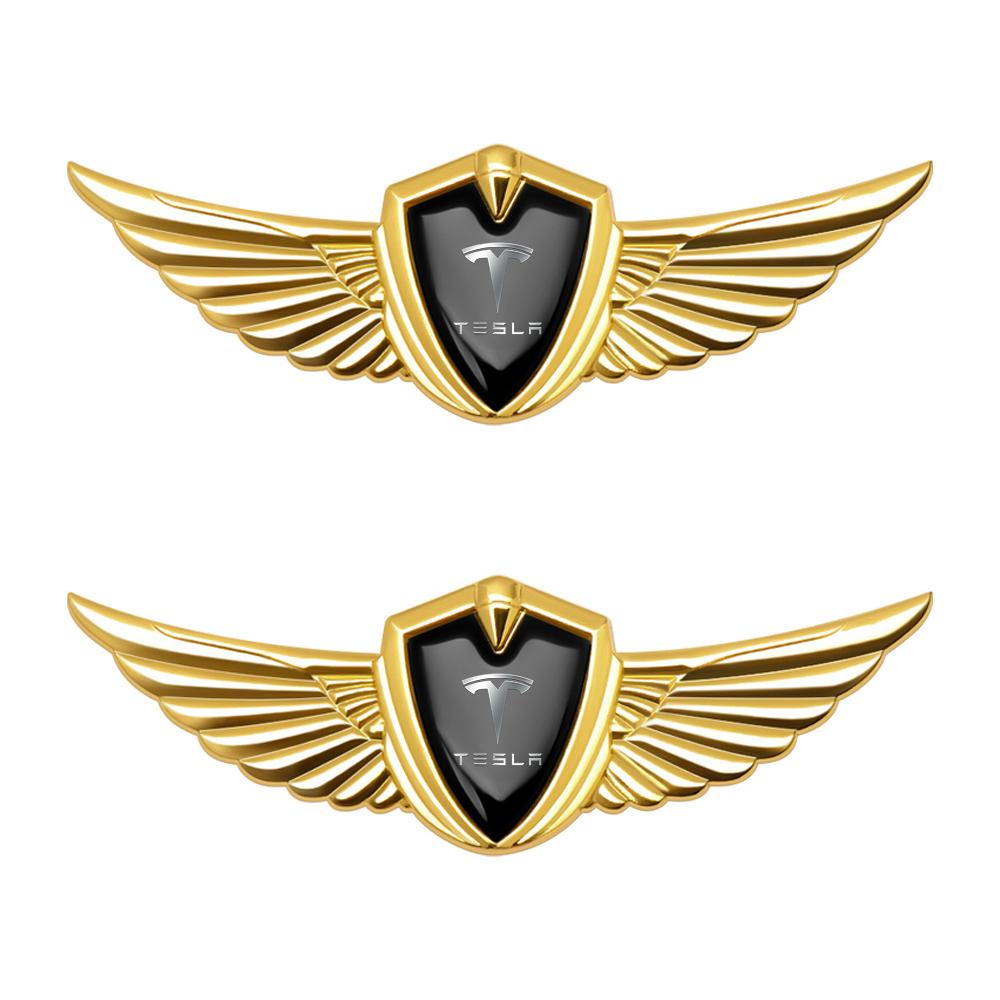 ICTB3 For Tesla Model 3 Model S X Model Y Roadster SpaceX Cybertruck Car Styling Side Body Car Wings Badge Fender Stickers Decal