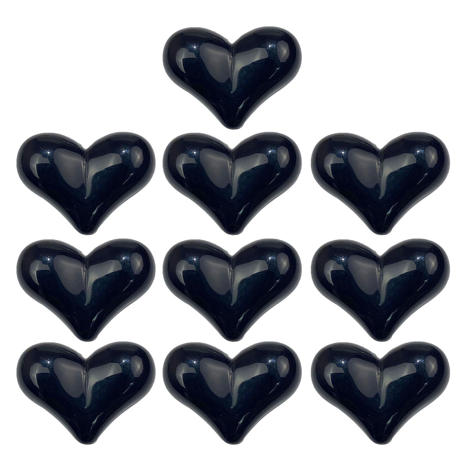 

Colorful Love-Heart Loose Spacer Beads Charms Heart Loose Beads for DIY Craft Earrings Bracelet Necklace Jewelry Making 1 чёрный