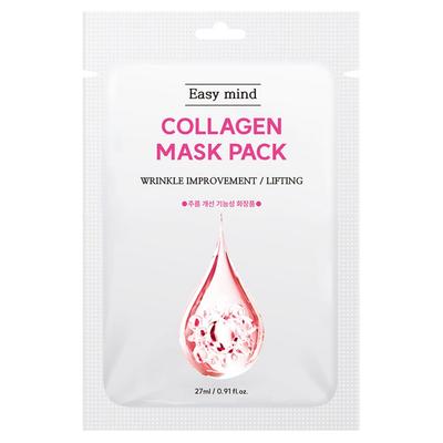 [Easy Mind] Anti-Wrinkle Collagen Mask Pack 27ml, 10 Sheets, 1 Pack