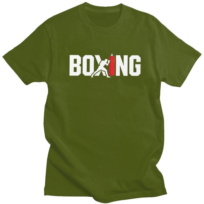Boxing T Shirt Men Women Short Sleeve Boxers Marital Arts Tshirt Streetwear Casual Graphic Tee Pure Cotton Slim Fit Clothing