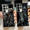 Reaper Schädel Skelett Pistole Vergoldet Handyhülle Für Samsung Galaxy S24 S25 FE S26 Edge S23 Ultra S22 S21 Plus S20 Anti-Fall Airbag