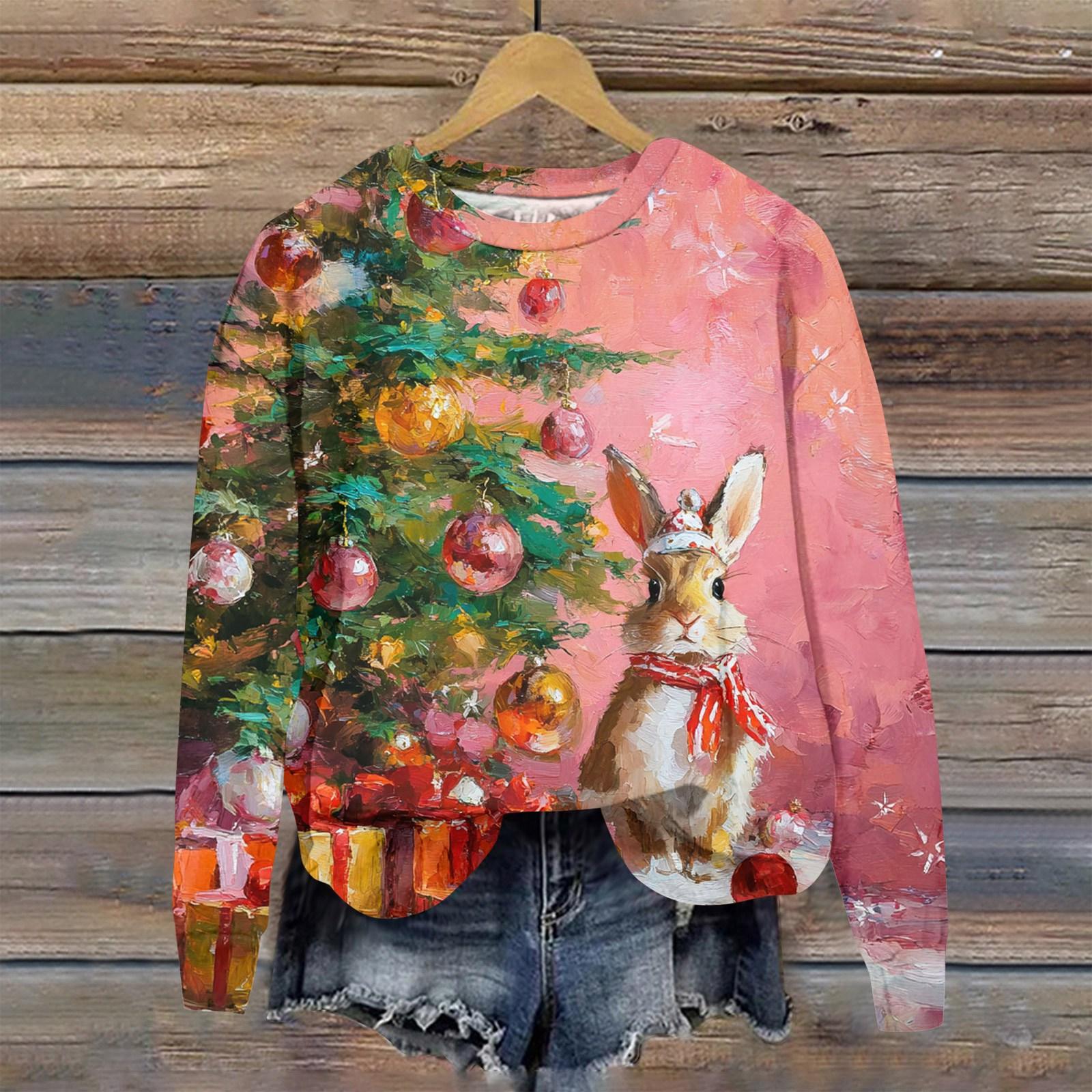 

Женская мода с принтом, длинный рукав, свободный круглый вырез, свитшот, осень XL арбуз красный