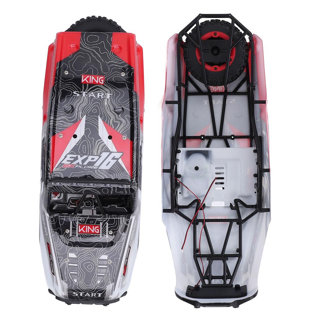 RC Car Shell Impact Resistant Lightweight Rubber Red Remote Control Car Body Shell Replacement for W