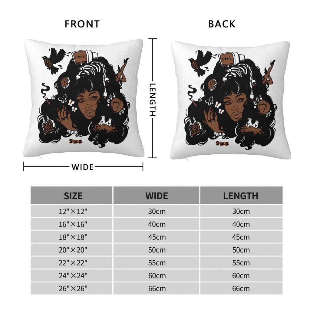 Sza Ctrl Alternate Album Throw Pillow Cover Cushions For Sofa Hip Hop Rapper Funny Pillowcover Home Decor