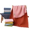 Pure Cotton 90x180 Waffle Weave Tassel Bath & Beach Towel Shawl - Honeycomb Design, No Shed Gauze.