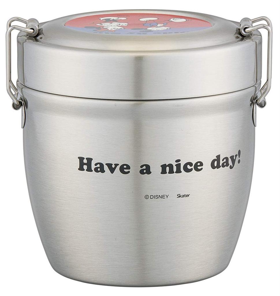Skater Insulated Stainless Steel Lunch Disney Mickey Mouse Box, 550ml, Design, STLBD6-A