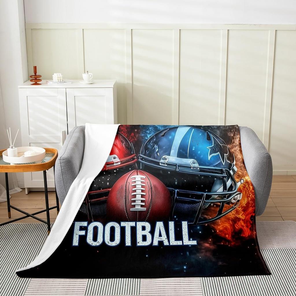 Manfei Sport-Themen-Kuscheldecke Perfekt für Bett, Couch oder Sofa Weiches, atmungsaktives Flanell mit Basketball-Design x Zoll Id