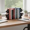 Durable Iron Metal Bookend Black Metal Book Holder Cute Cat Bookend  Home Library