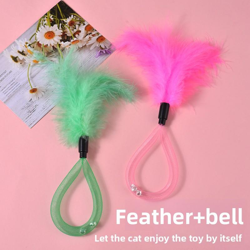 Vase Feather Cat Toy, Feather Bell Cat Toy, Interactive Self-entertaining Cat Pet Supplies