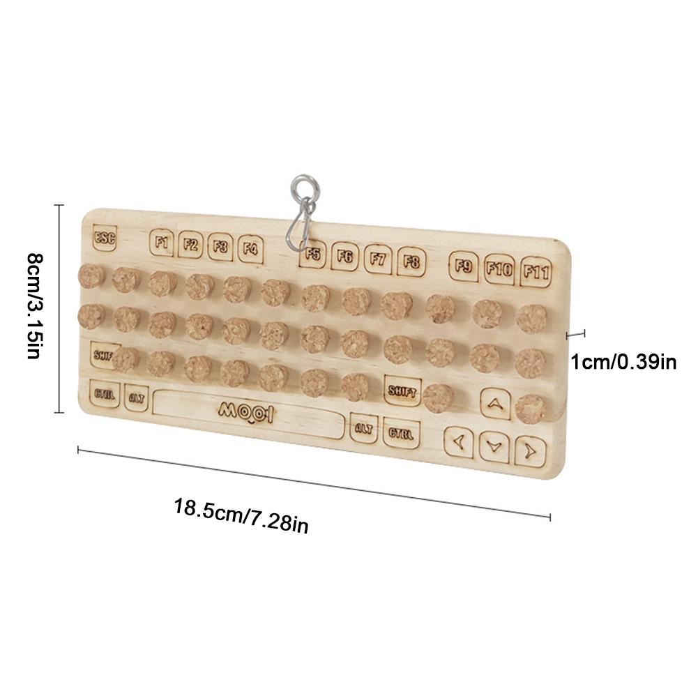 Parrot Chewing Toys Natural Wooden Parrots Block Cork Puzzle Toy Hanging Small Birds Playing Tearing Toy Bird Accessories