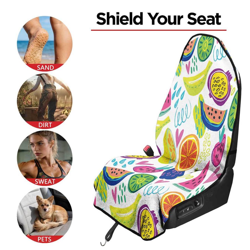 Universal Car Seat Towel Cover - Front Seat Protector for Gym & Workout, All-Season, Fits Most Vehicles