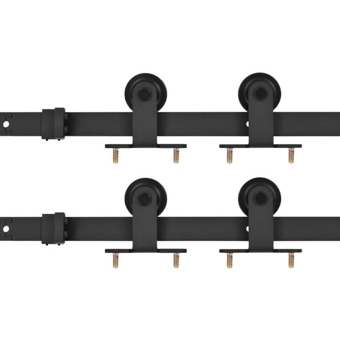VidaXL 2x Kits de Fixation pour Porte Coulissante Système de Porte Coulissante Cuisine Bureau Grange Intérieur Maison 200 cm 3059843