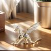 LONGPIN 3D Metal Dragon Puzzle for 3D Model Assembly Kit Interior Mechanical Engineering Design Adults, Goods/Office Decor/Gift (Kiniro)
