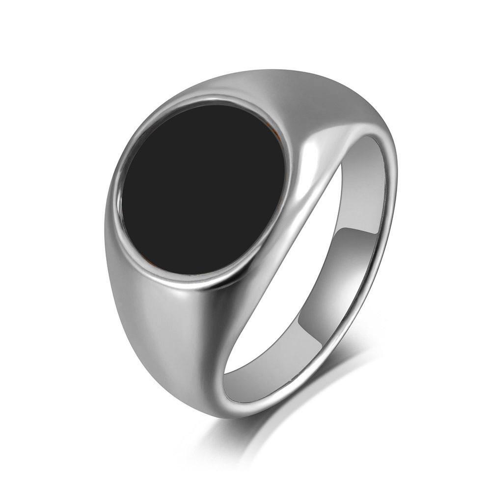 JeeMango Trendy Titanium Stainless Steel Fine White Shell Rings Bridal Wedding Engagement Ring Jewelry For Women R20069