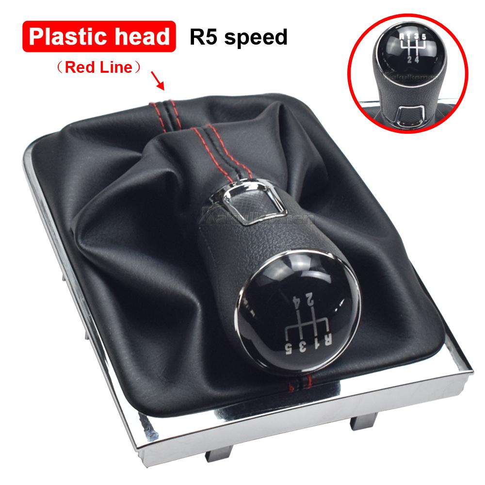 New Durable Car-Styling 5 / 6 Speed Gear Stick Lever Shift Knob With PU Leather Boot For VW Passat B7 2011 2012 2013 2014 2015