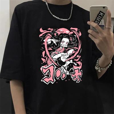 Mode Anime démon tueur Tanjirou Kamado T-shirt hommes Kawaii Kimetsu No Yaiba Nezuko T-shirt Manga Rengoku graphique T-shirt