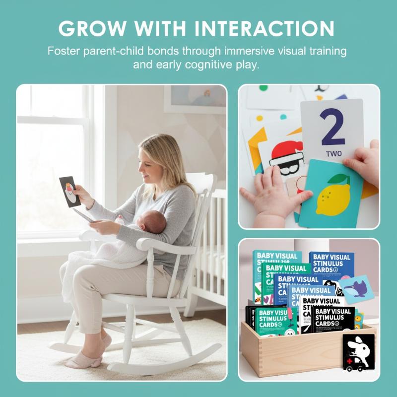 Baby Visual Stimulation Cards Montessori High Contrast Flash Card Infant Gift For Children Cognition Toy