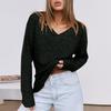 Womens V Neck Sweaters Long Sleeve Shirts Loose Fit Casual  Fall Fashion Lightweight Pullover Tunic Tops