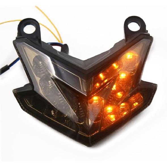 TAWSK Motorcycle LED Integrated Brake Tail Light Turn Signals Smoke Lens Stop Rear Lamp for Kawasaki Z125 Z800 ZX6R 636 13-14