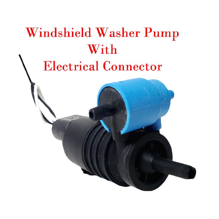 Dual Nozzle Windshield Washer Pump W/Connector Front/Rear Fits Acura GM Mercedes