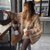Suéter de Punto Oversize para Mujer con Mangas Acampanadas Cuello Redondo Corte Holgado Top Casual