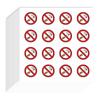 1 Set 12 Blatt Selbstklebende PVC Dekorationsaufkleber für Party Dekorative Geschenke Versiegelung Rauchverbot 150x150mm