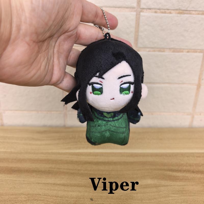 10cm Cosplay Valorant Spiel Lächeln Gekko / Yoru / Viper Plüschtiere Niedliche Anime Cartoon Figur Schlüsselanhänger Plüschtier Puppe Tasche Anhänger About 10cm