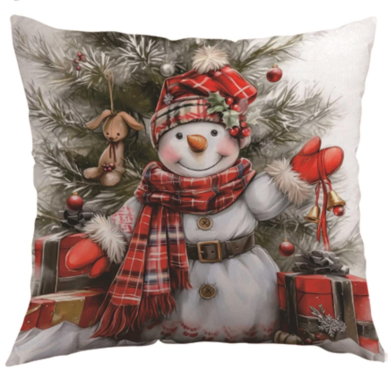 

Christmas Pillow Case Home Nap Lumbar Pillow Pillow Sofa Bedside Cushion Cover Pillow Case 45cm*45cm