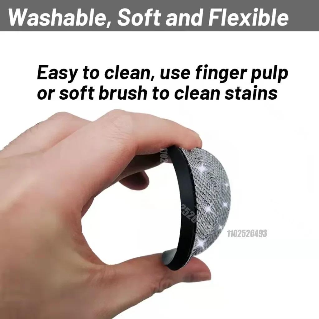 Car Water Coaster Round Interior Bling Decor Diamond Silicone Non-slip Pad Cup Insulation Pad Rhinestone Hot Drill Auto Supplies