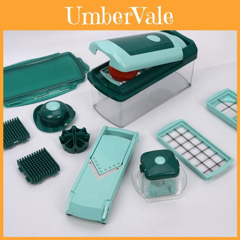 Multi-functional Easy Food Chopper Vegetable Cutter Slicer With Durable Stainless Steel Blades For Effortless Kitchen Prep